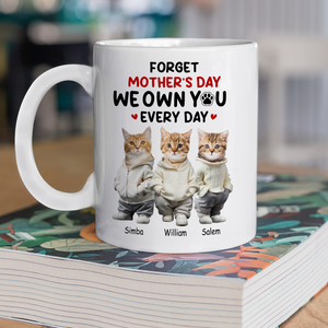 Custom Photo Forget Mother's Day We Own You Everyday Personalized White Mug Funny Gift For Dog Lovers Cat Lovers CH07 895266