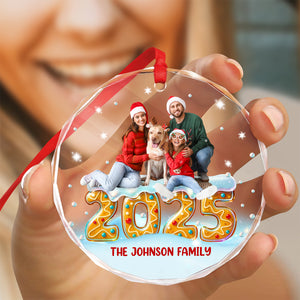Custom Photo Our Kind Of Merry Family Glass Ornament Gift For Christmas CH07 899986