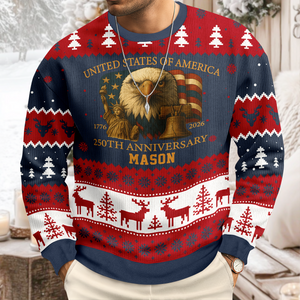 Custom Name USA 250th Anniversary Ugly Sweater TH10 896337