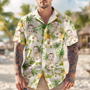 Custom Human Photo Tropical Vibe Family Hawaii Shirt HO82 893746