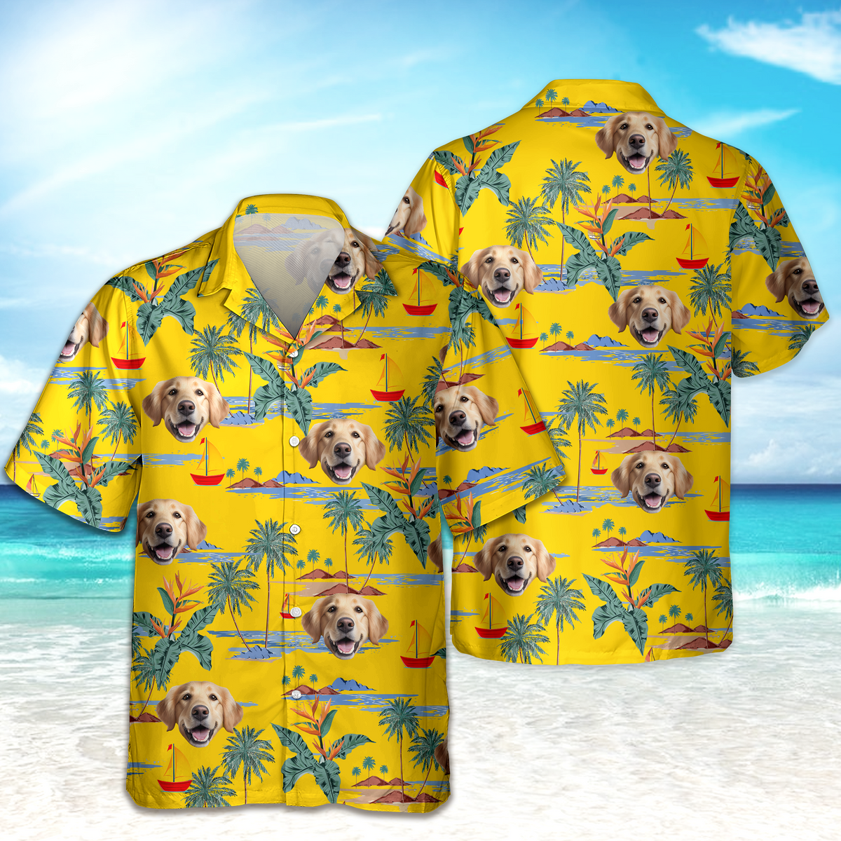 Custom Cute Dog Face Tropical Summer Vibe Hawaii Shirt LM32 893413