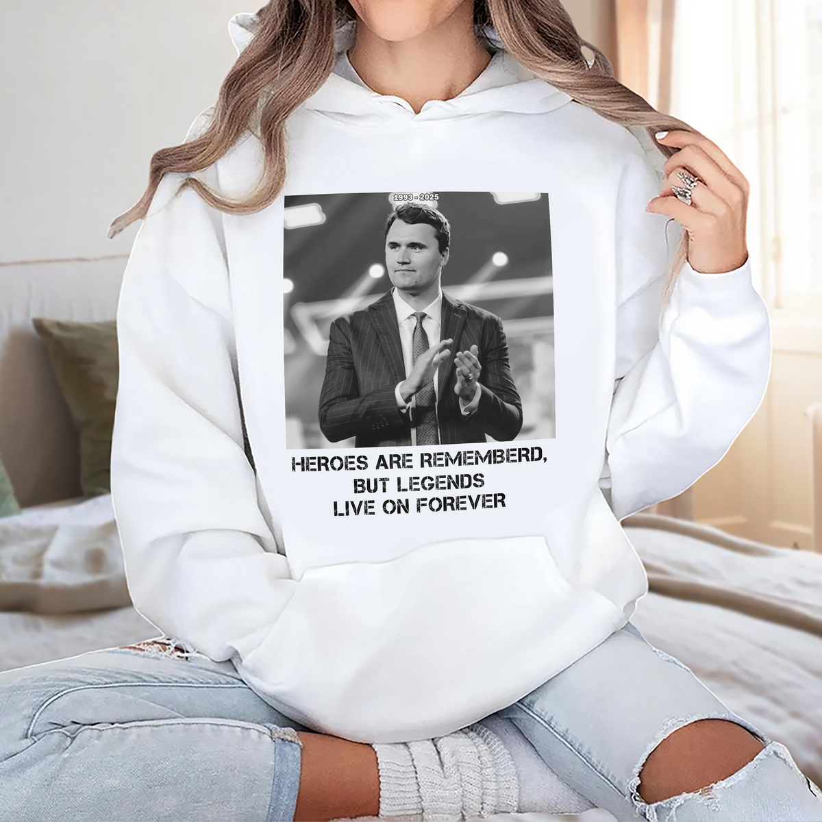 Pray For Charlie Kirk - Legends Live On Forever Bright Shirt LM32 65401