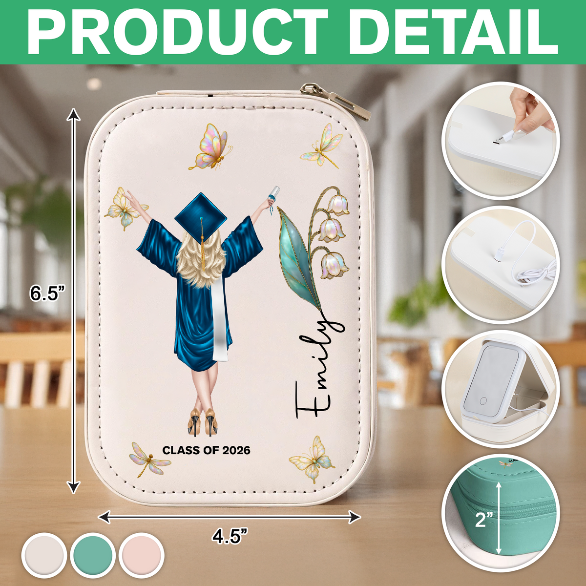 Congrats To Your Graduation Makeup Box With LED Graduation Gift TH10 896603