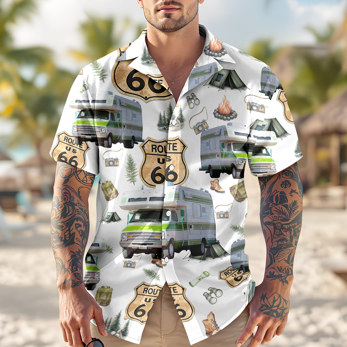 Custom Camping Car Photo Hawaiian Shirt TH10 892737