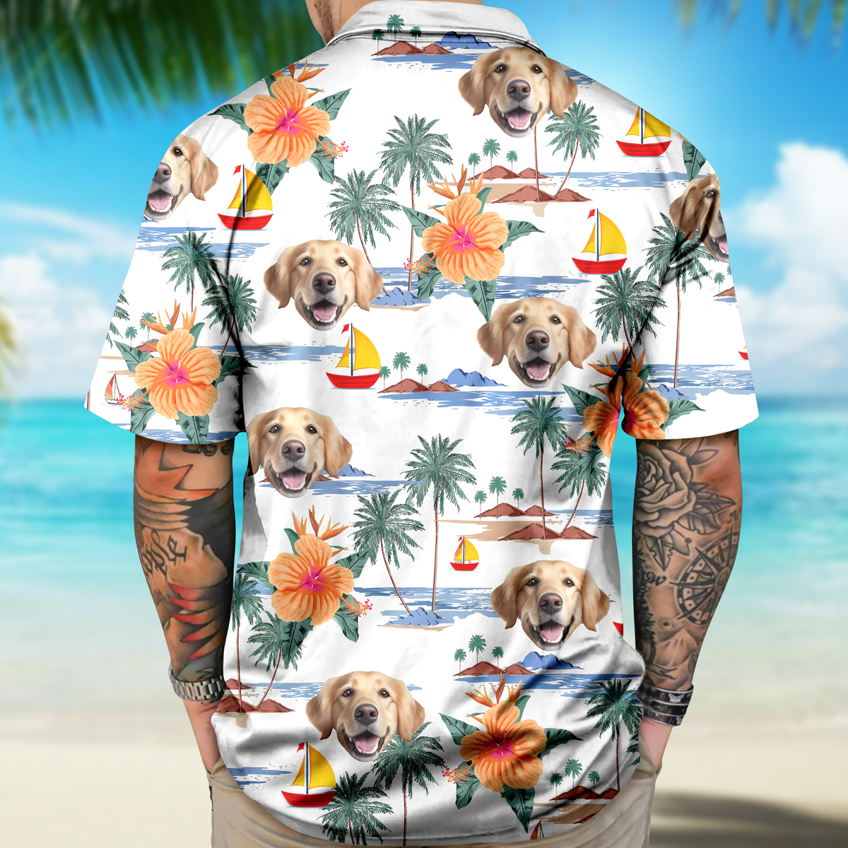Custom Cute Dog Face Tropical Summer Vibe Hawaii Shirt LM32 893413