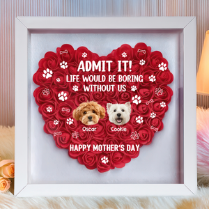 Custom Photo Life Would Be Boring Without Me Dog Cat Flower Shadow Box HA75 892168