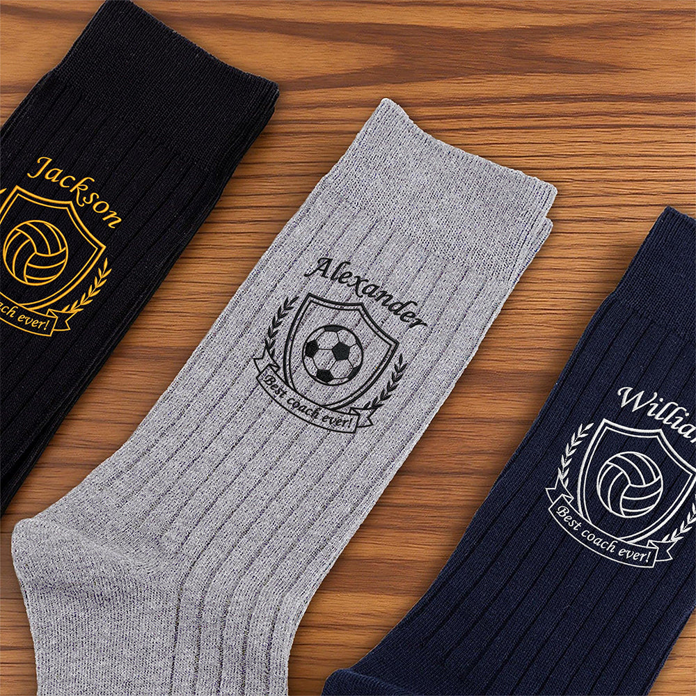 Best Coach Ever, Best Manager Ever Embroidered Socks Gift For Baseball, Soccer, Football, Hockey, Basketball Coach HA75 919120