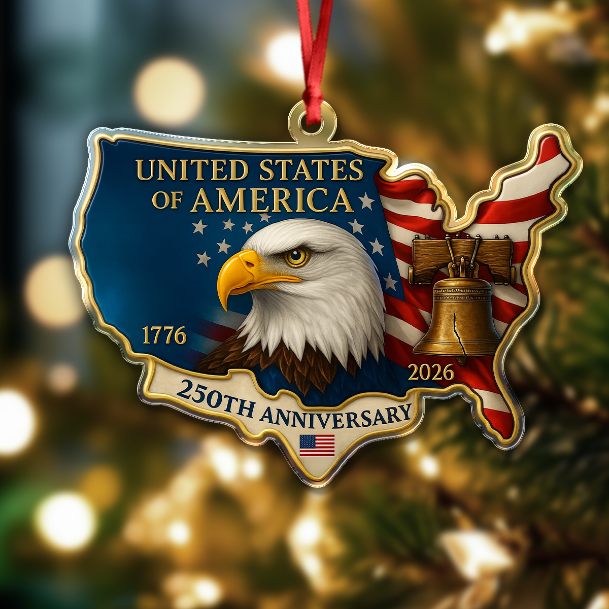 United States 250th Anniversary Acrylic Ornament HA75 897806