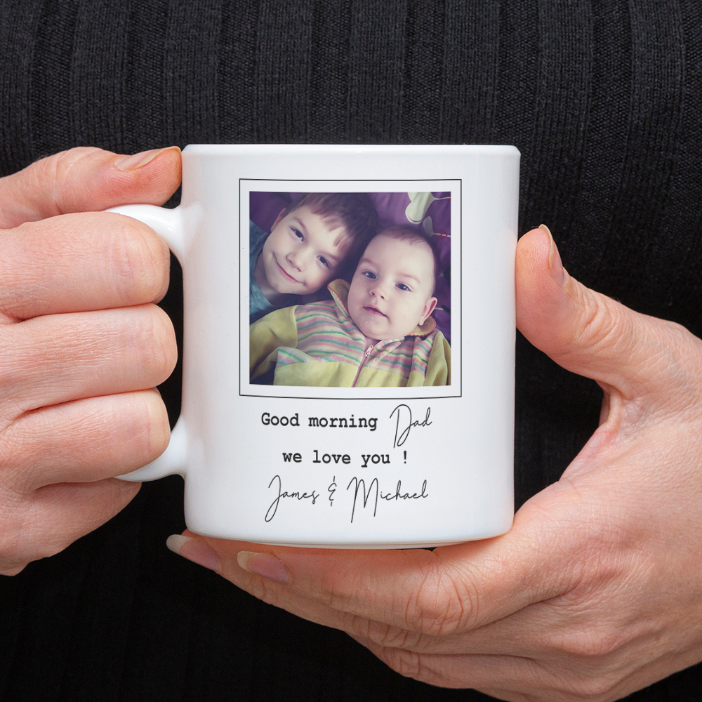 Custom Photo Dad We Love You White Mug - Personalized Father’s Day Gift HO82 902518