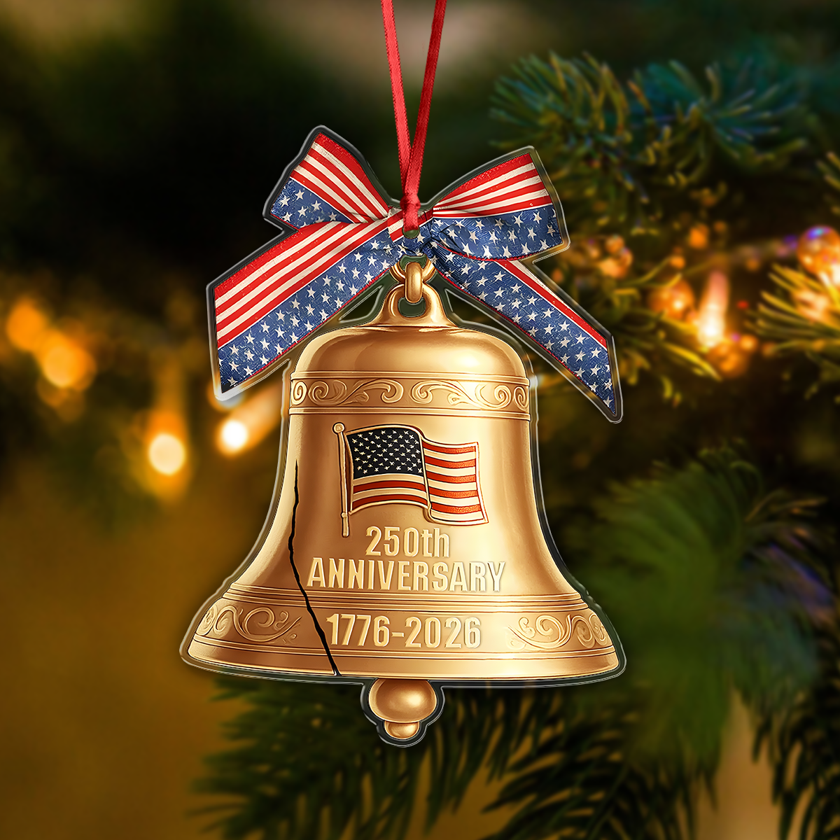 1776-2026 Liberty Bell American 250th Anniversary Acrylic Ornament Decor Gift HO82 900368