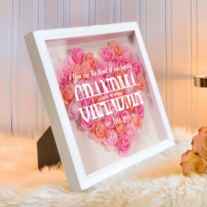 You Are The Heart Of Our Family Personalized Flower Shadow Box Mother's Day Gift HA75 892040