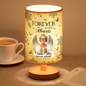 Custom Photo Forever In Our Hearts Memorial Fabric Lamp TH10 892855
