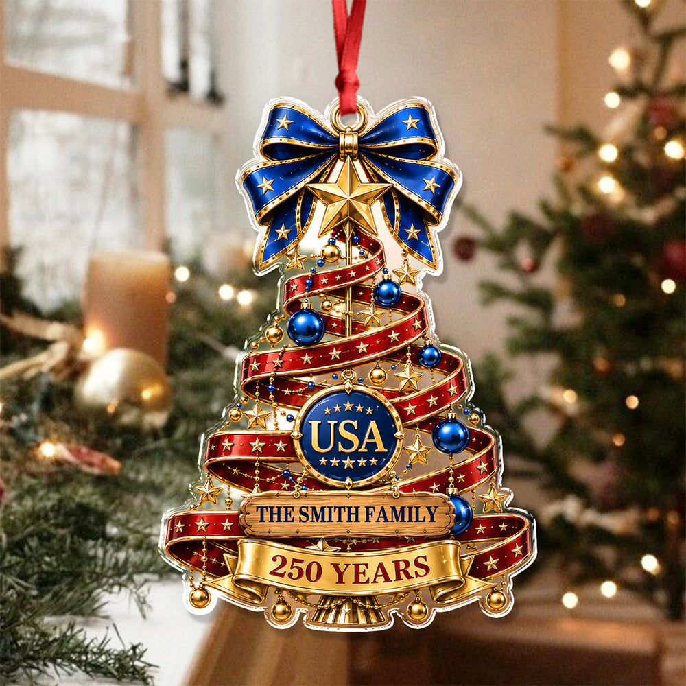 Personalized Family Name 250 Years Of USA Acrylic Ornament For Christmas TH10 170787
