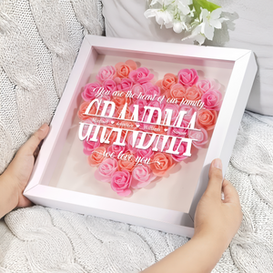 You Are The Heart Of Our Family Personalized Flower Shadow Box Mother's Day Gift HA75 892040