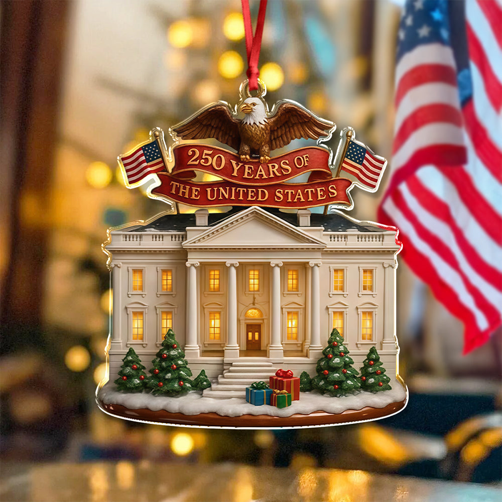 USA 250th Anniversary Acrylic Ornament Patriotic American Bicentennial Decor for Christmas CH07 899236