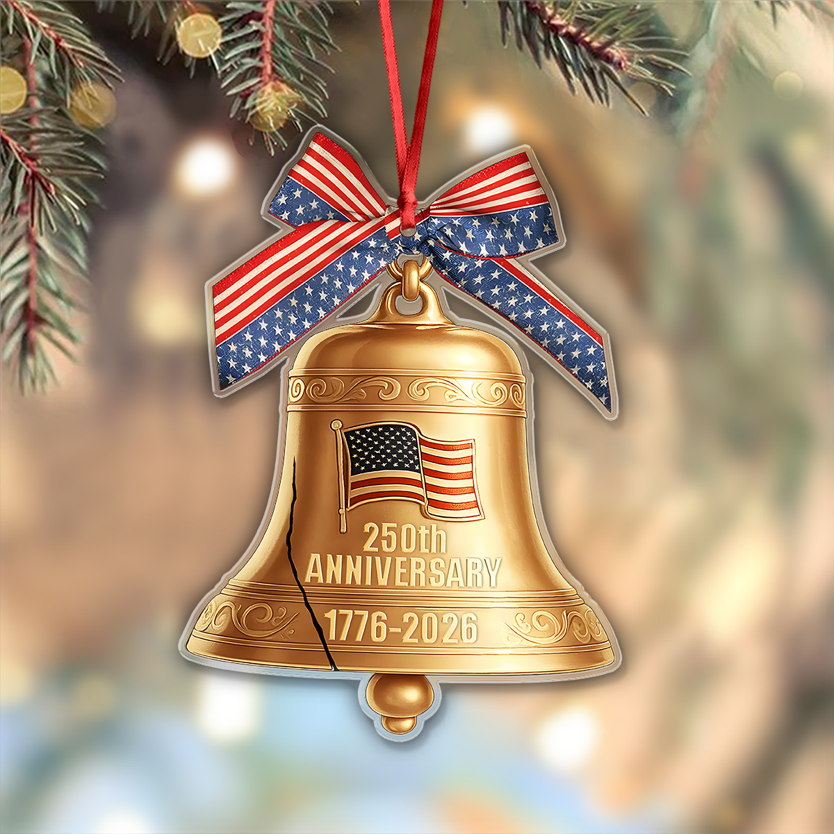 1776-2026 Liberty Bell American 250th Anniversary Acrylic Ornament Decor Gift HO82 900368