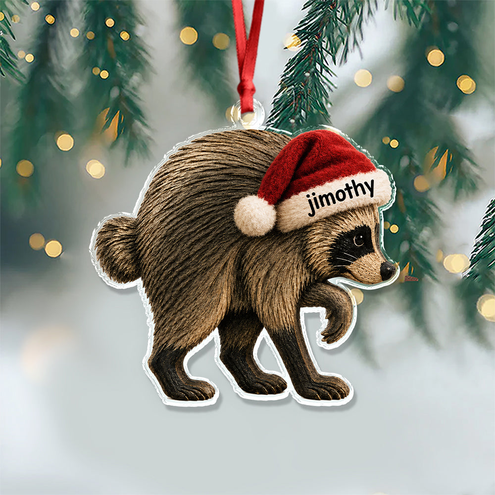 Jimothy Raccoon Acrylic Ornament, Viral Seattle Raccoon Christmas Decor Gift CH07 180236