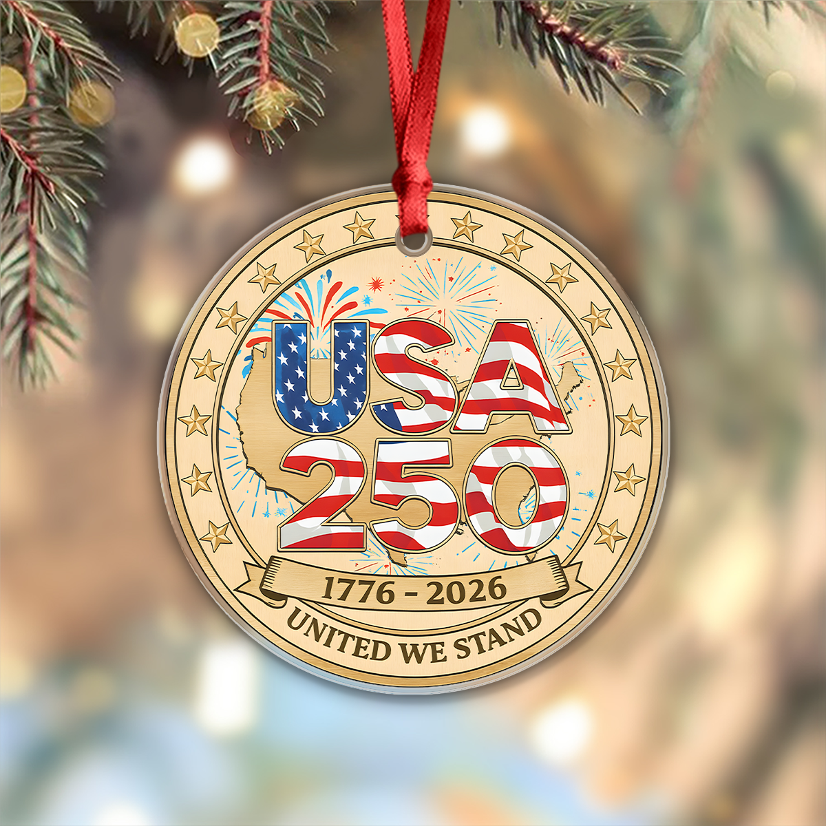 USA 250th Anniversary Acrylic Ornament 250 Years of The United States Patriotism Gifts CH07 899606