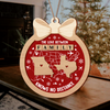 Custom Family Ornament, Family Love Knows No Distance 2 Layer Wooden Ornament LM32 895405