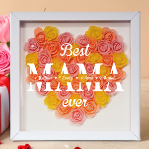 Best Mom Ever Personalized Flower Shadow Box Mother's Day Gift CH07 895464