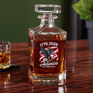 America 250th Anniversary 1776-2026 Eagle Us Flag Decanter HA75 898108
