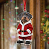 Custom Dog Cat Photo Santa Suit Acrylic Ornament, Christmas Gift For Pet Lovers TH10 170735