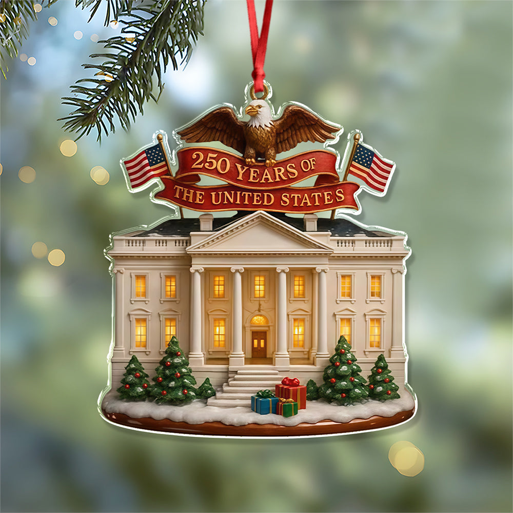 USA 250th Anniversary Acrylic Ornament Patriotic American Bicentennial Decor for Christmas CH07 899236