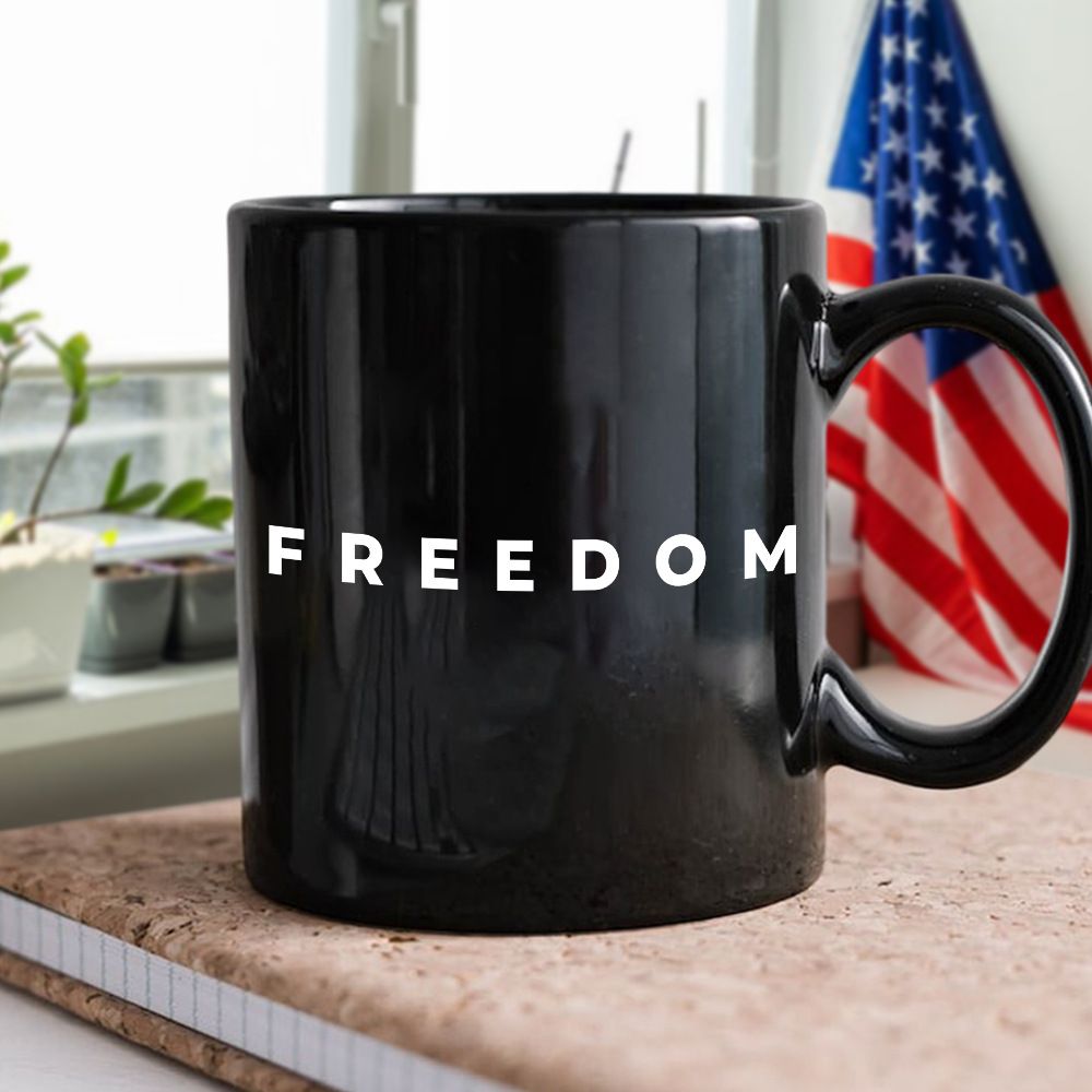 Charlie Kirk Freedom Black Mug HA75 64468