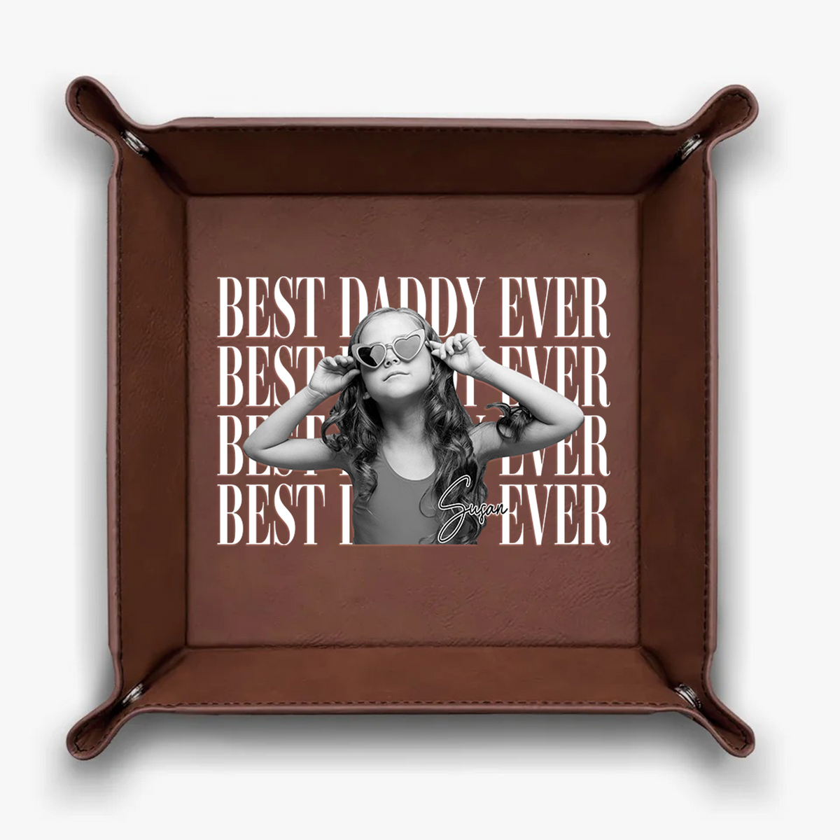 Personalized Vintage Photo Best Dad Mom Ever Valet Tray - Father’s Day Gift LM32 669057