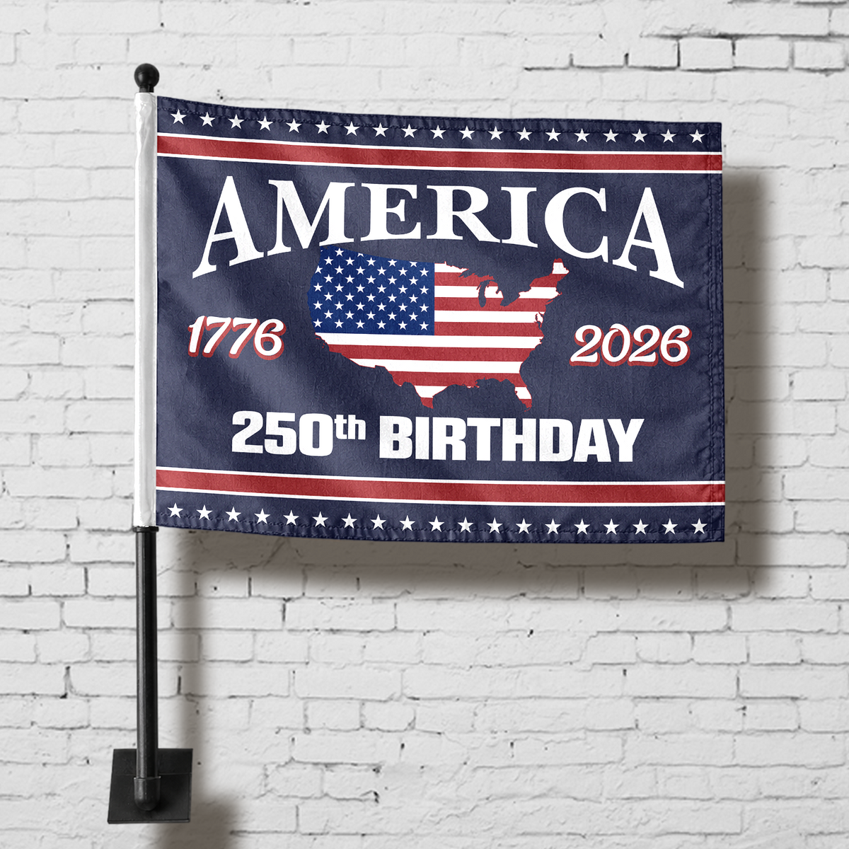250th Birthday America 1776-2026 4th Of July Car Flag HA75 898856