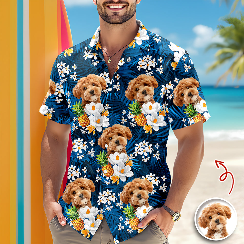 Custom Pet Face Tropical Hawaiian Shirt Pet Lover Summer Gift CH07 911244