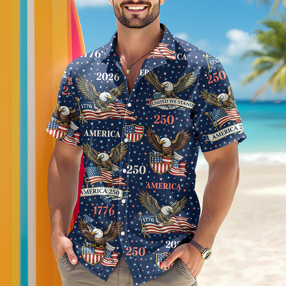250 Years America 1776-2026 Patriotic Hawaii Shirt HA75 920106
