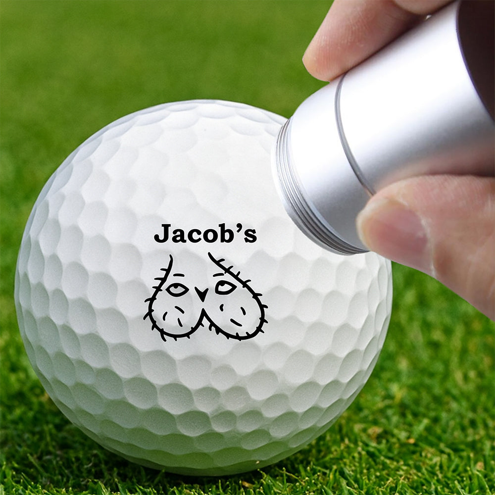 Custom Name Funny Golf Ball Stamp Box - Personalized Gift for Golfers HO82 903284