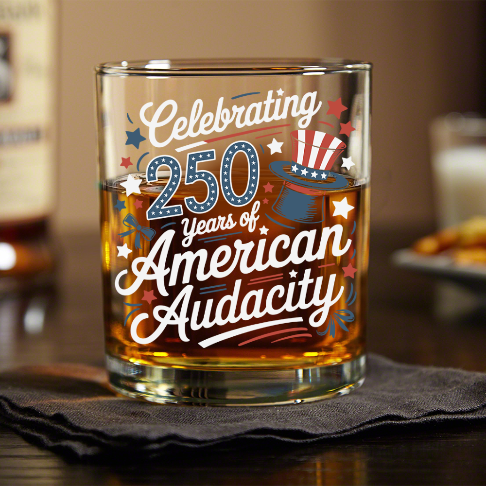 250 Years America 250th Anniversary USA 4th of July Whiskey Glass HO82 894814