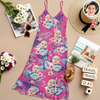 Custom Human Photo Tropical Vacation Aloha Hawaii Cami Maxi Dress HO82 901978