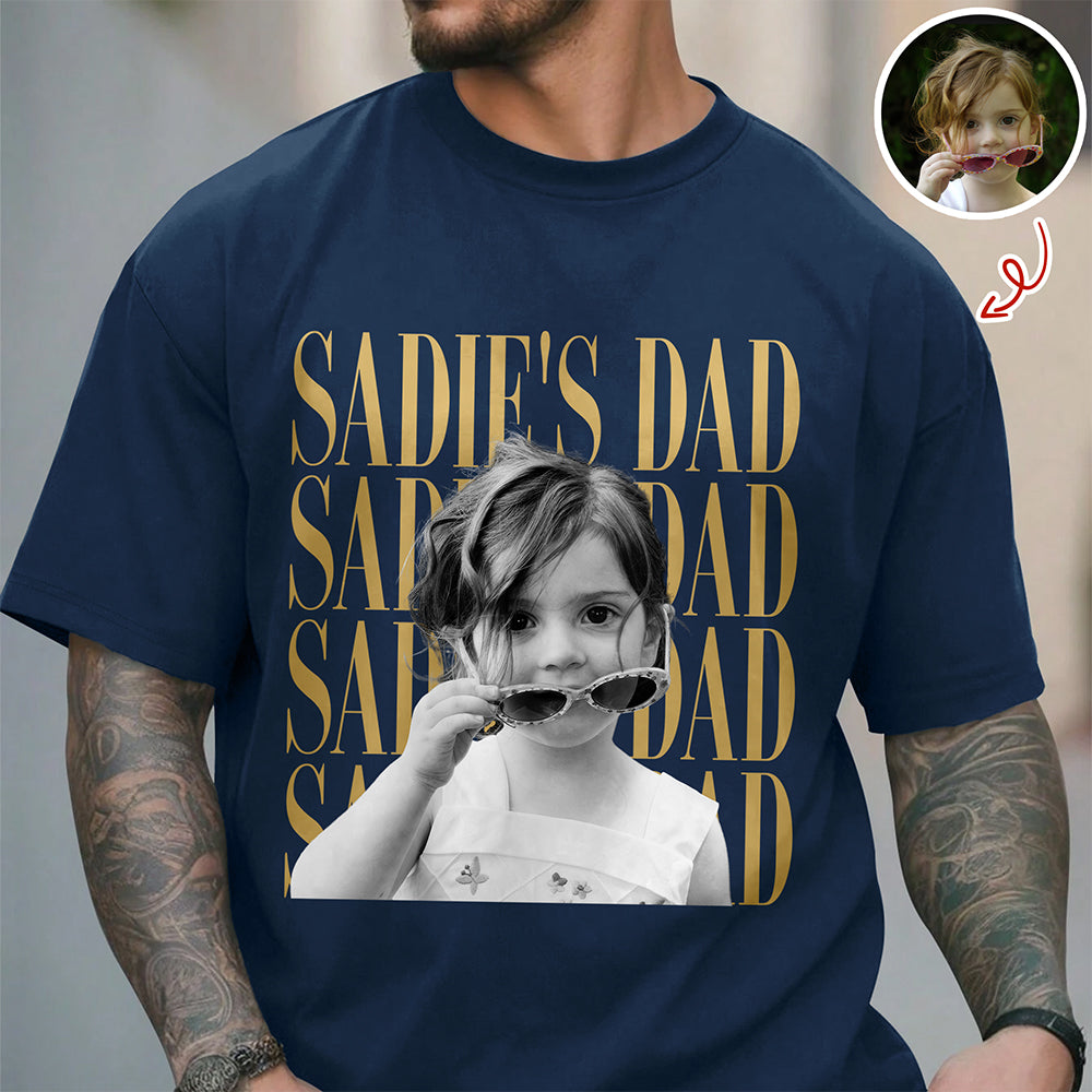 Personalized Vintage Photo Dad, Mom, Grandpa, Grandma Family Dark Shirt HA75 921402