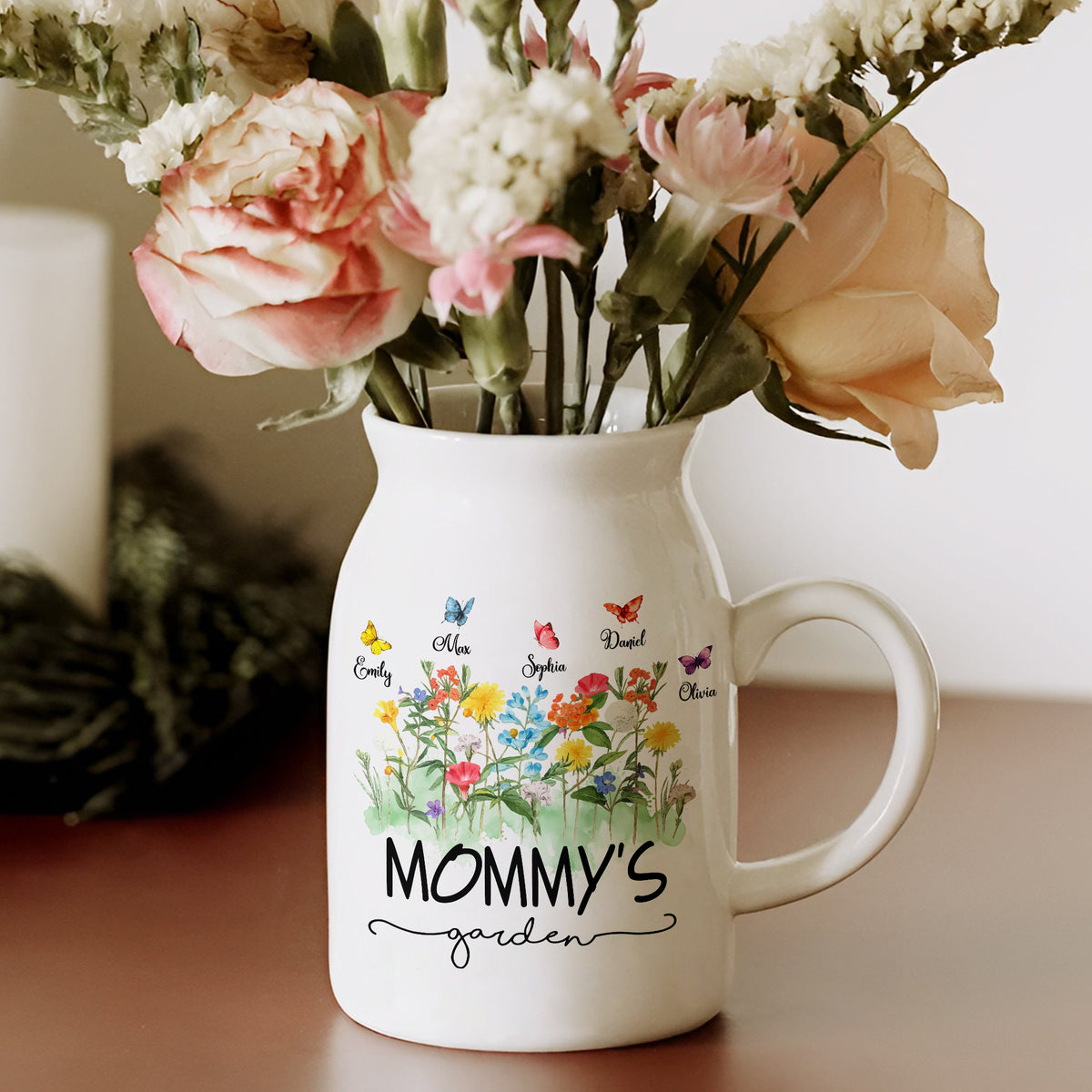 Custom Kids' Names Flower Grandma's Garden Vase Mother's Day Gifts HO82 901776