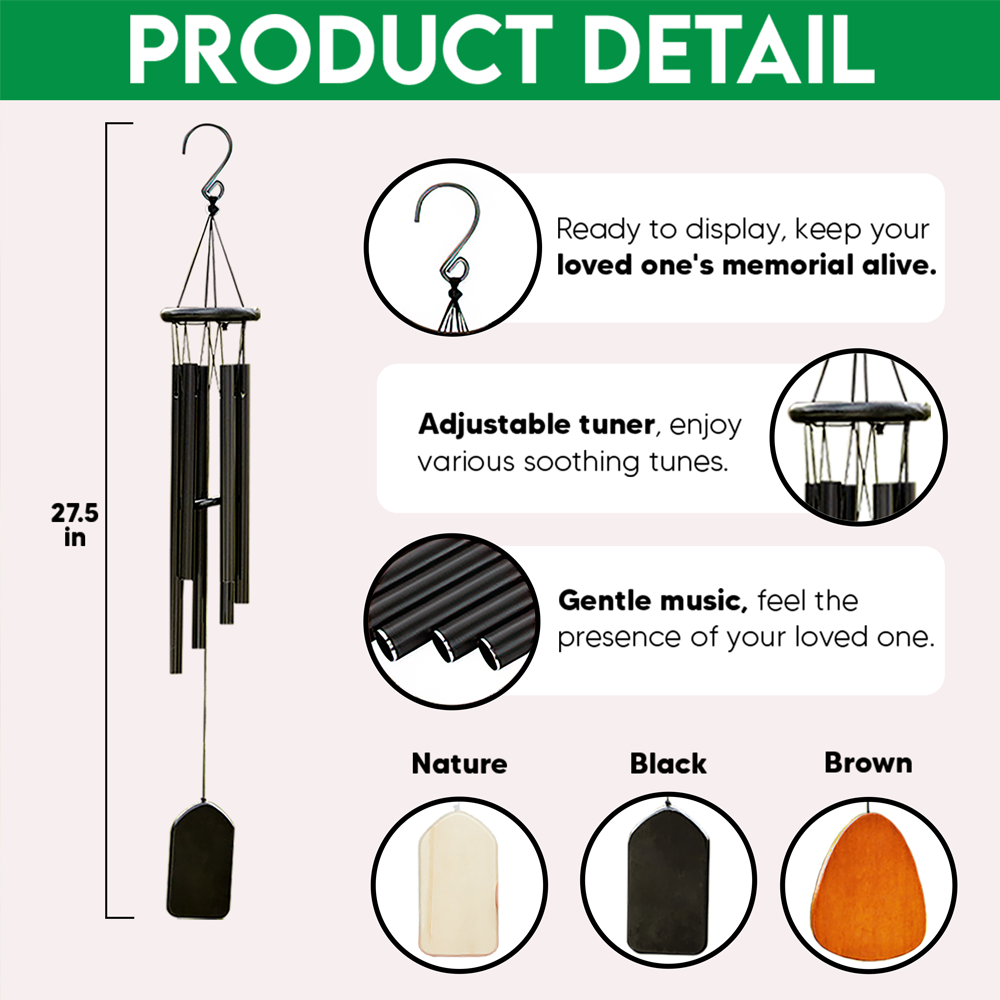 Custom Photo Humming Birds Appear When Angels Are Near Forever In Our Hearts Memorial Wind Chimes HO82 893634