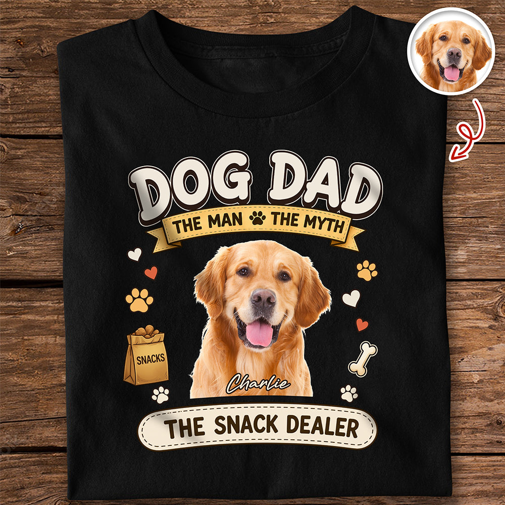 Personalized Dog Dad The Man The Myth The Snack Dealer Dark Shirt Gift For Dog Lovers HO82 902606