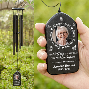 Custom Photo Always Loved, Never Forgotten Memorial Wind Chimes TH10 892537