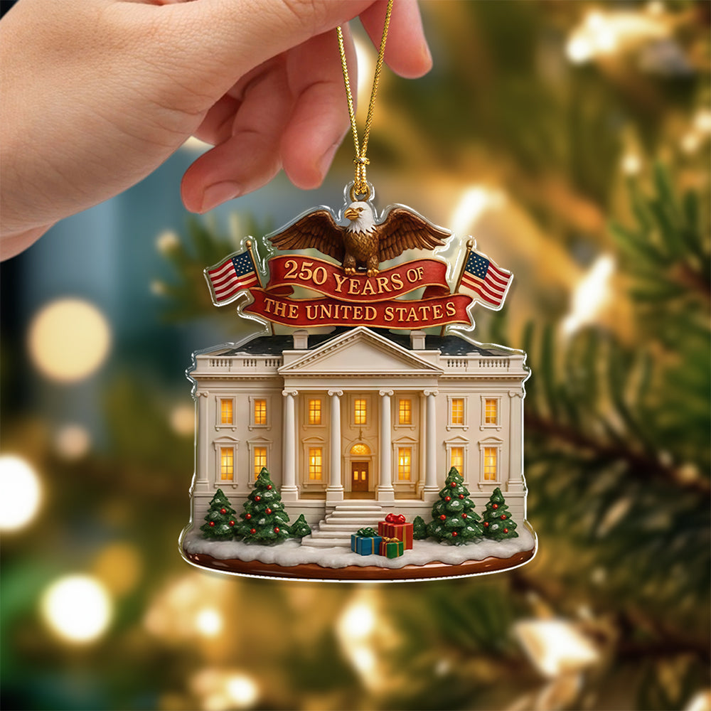 USA 250th Anniversary Acrylic Ornament Patriotic American Bicentennial Decor for Christmas CH07 899236