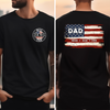 Proud To Be American Dad Personalized US Flag Back & Front Dark Shirt CH07 895778