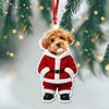 Custom Dog Cat Photo Santa Suit Acrylic Ornament, Christmas Gift For Pet Lovers TH10 170735