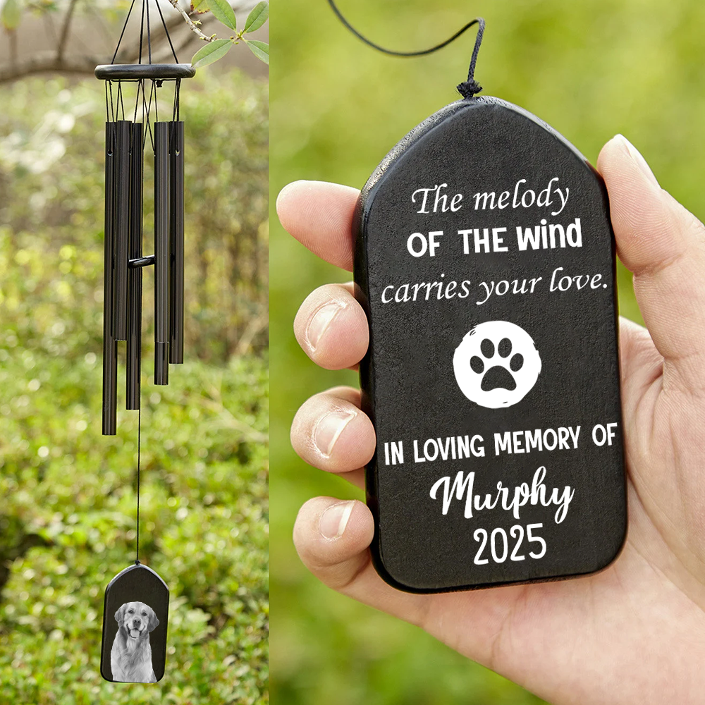 Custom Photo The Melody Of The Wind Carries Your Love Memorial Wind Chimes LM32 893165