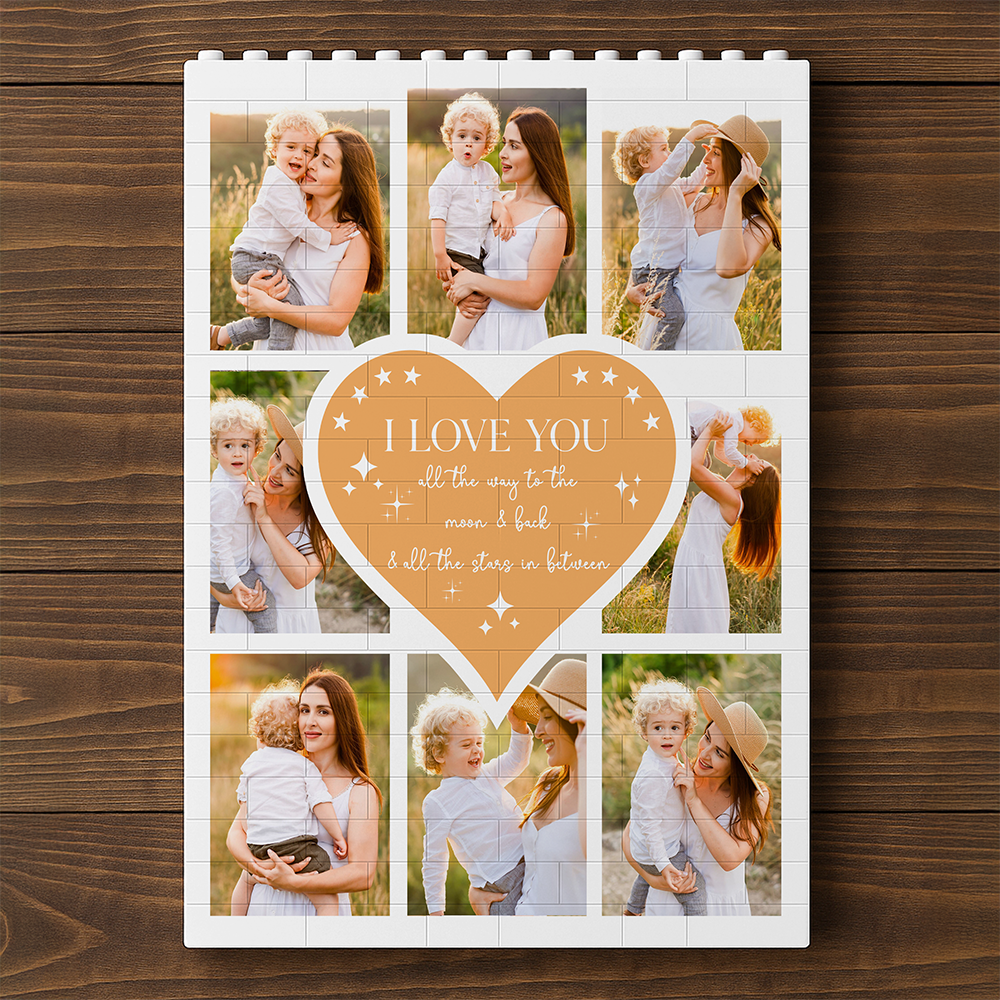 Custom Photo We Love You Mom - Personalized Building Brick Blocks HA75 920526