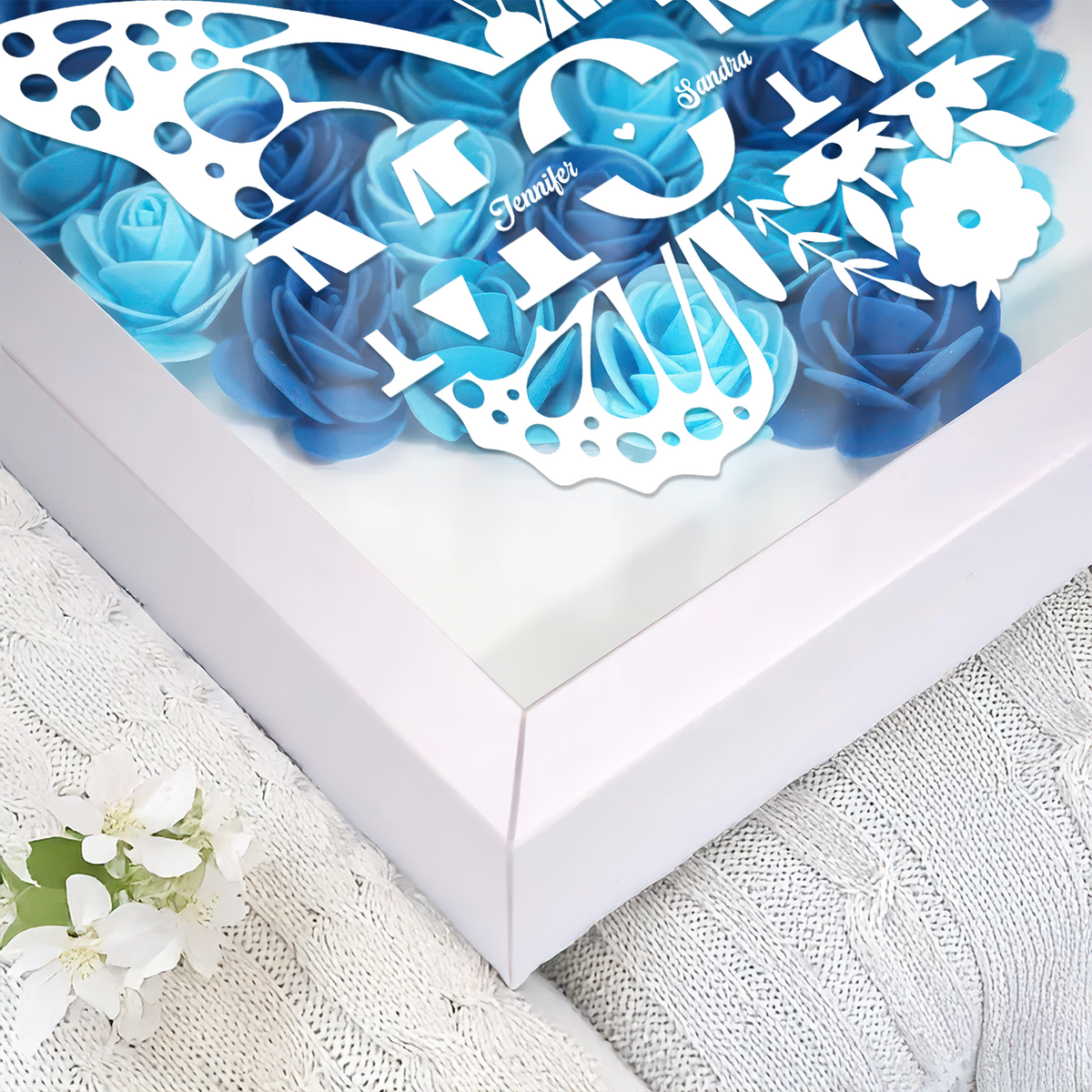 Personalized Butterfly Mom Flower Shadow Box Mother's Fay Gift CH07 895462