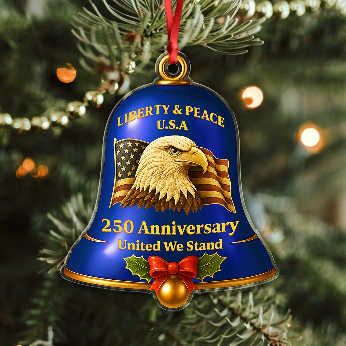 Celebrate United States 250th Anniversary Bell Ornament Decor Gift CH07 899612