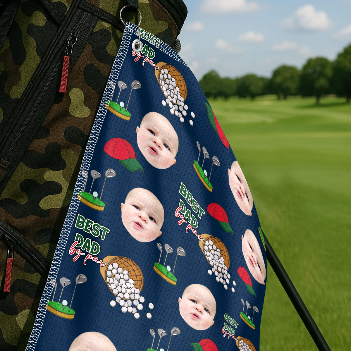 Custom Kid Photo Golf Towel Gift For Dad, Golf Lovers HO82 894176