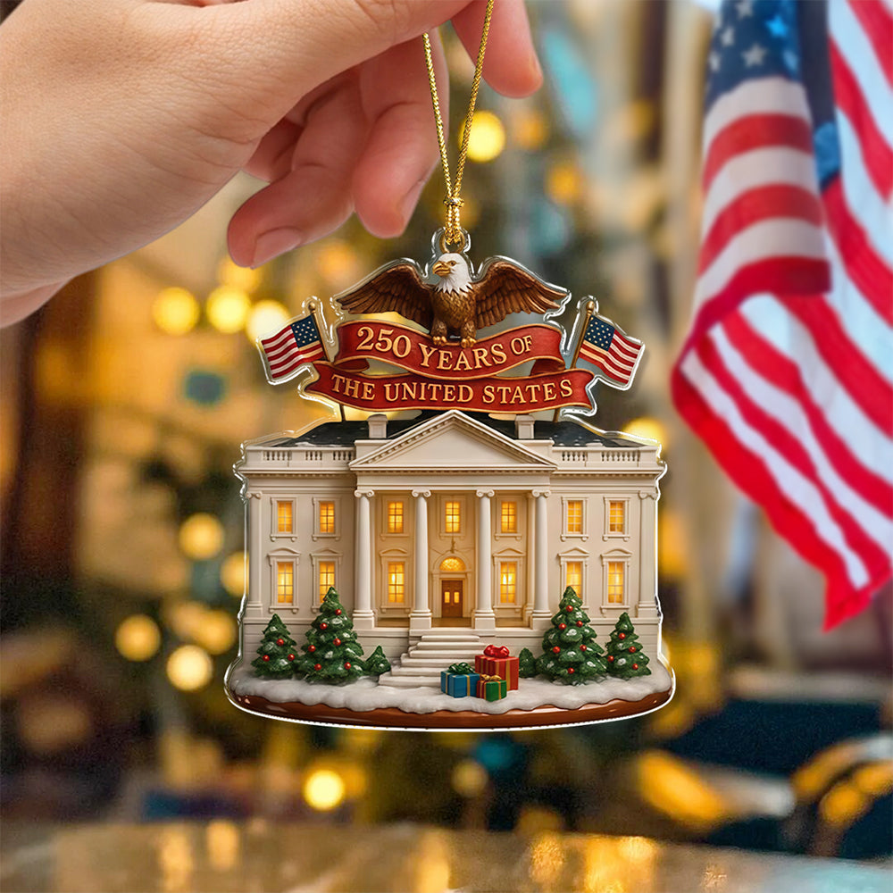 USA 250th Anniversary Acrylic Ornament Patriotic American Bicentennial Decor for Christmas CH07 899236