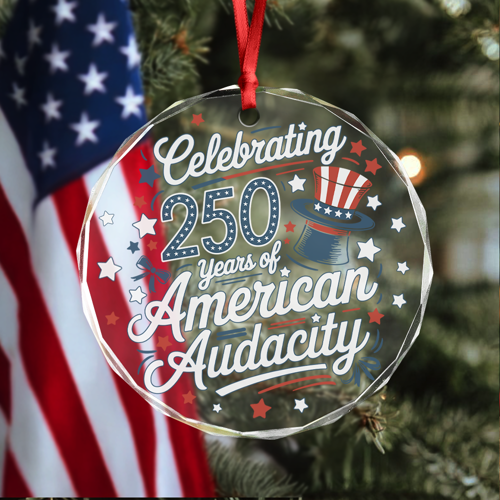 250 Years America 250th Anniversary USA 4th of July Glass Ornament HO82 894820